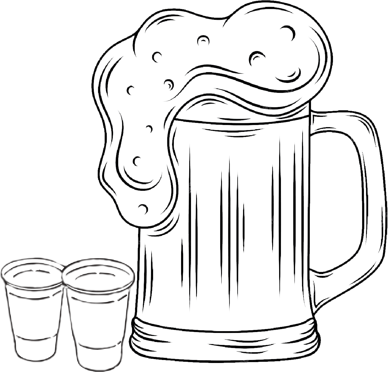 Pitcher and cups